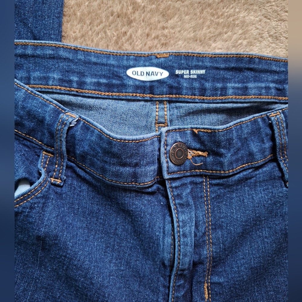 OLD NAVY Mid-Rise Super Skinny Jeans for Women Size 12 - Picture 4 of 8